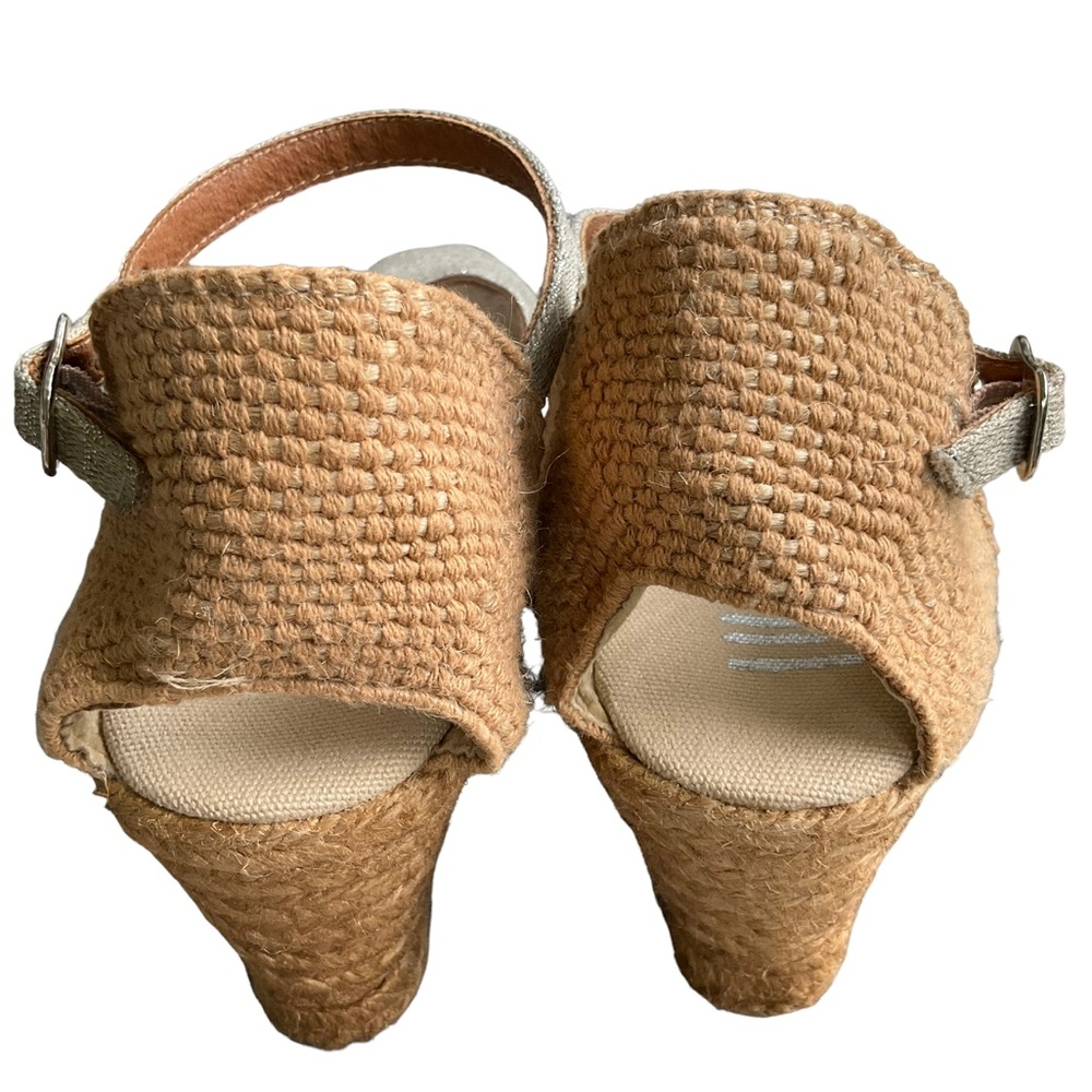 Viscata Women’s Satuna Canvas Wedges Silver Cream Jute Espadrille Closed… - Picture 11 of 16
